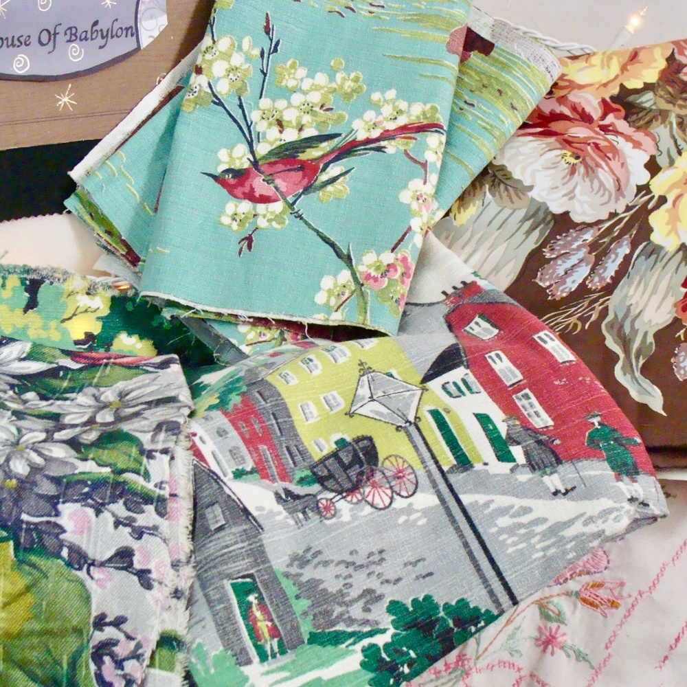 🌺Vintage Fabric Barkcloth Cotton Fabric